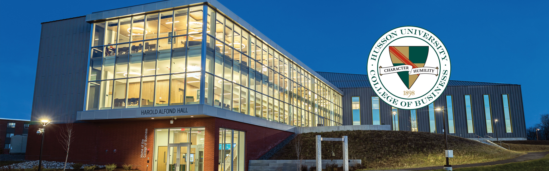 Exterior of Harold Alfond Hall