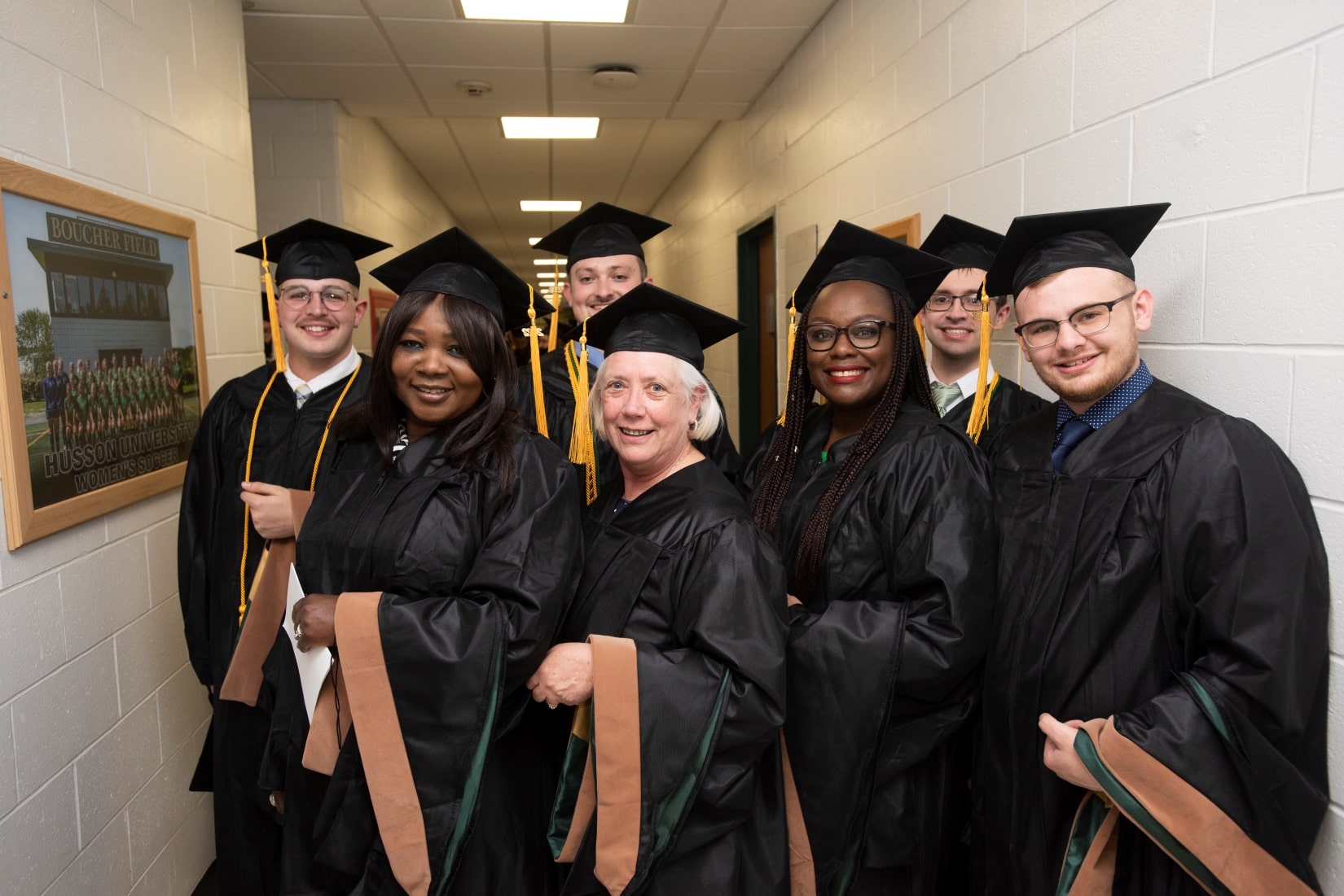 Students and faculty posing for an image.